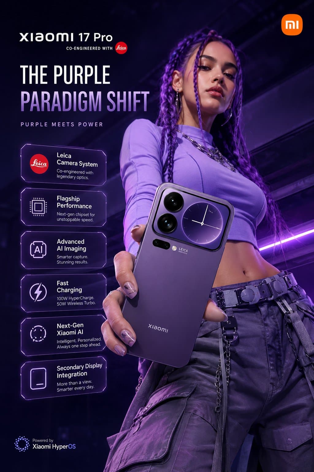 Xiaomi 17 Pro Purple Paradigm Shift Campaign