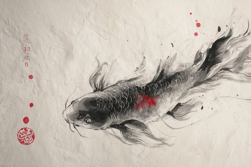Japanese Ink Wash Painting Style