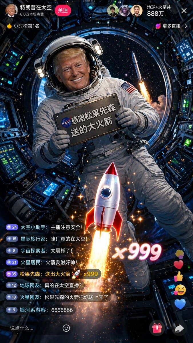 Trump Space Livestream Breaks 10 Million Viewers