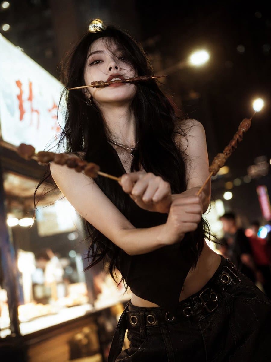 Cool Beauty Night Market Three-Sword Style