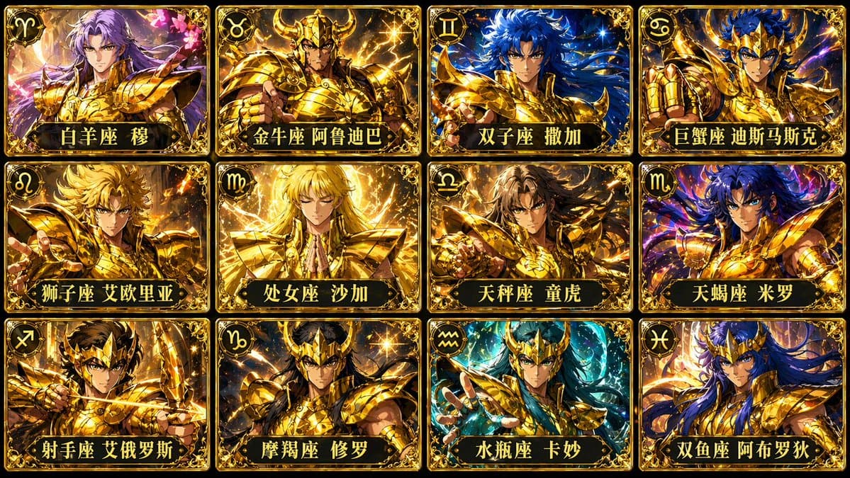 Twelve Gold Saints Card Collection