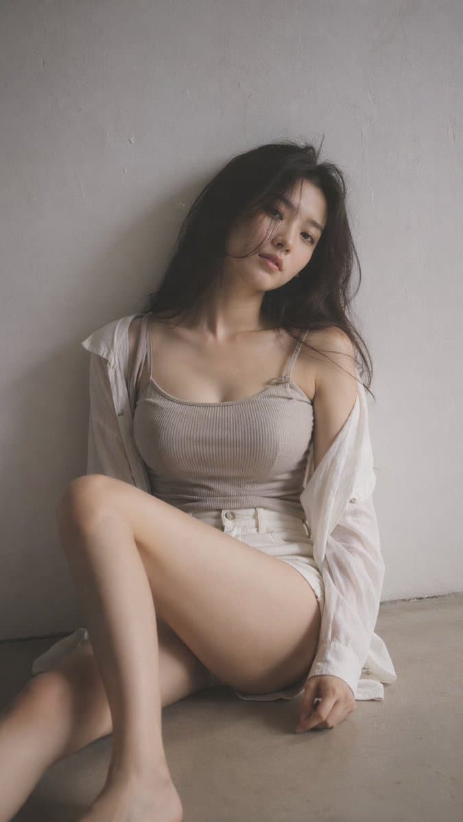 Korean Minimalist Atmospheric Portrait of a Young Woman