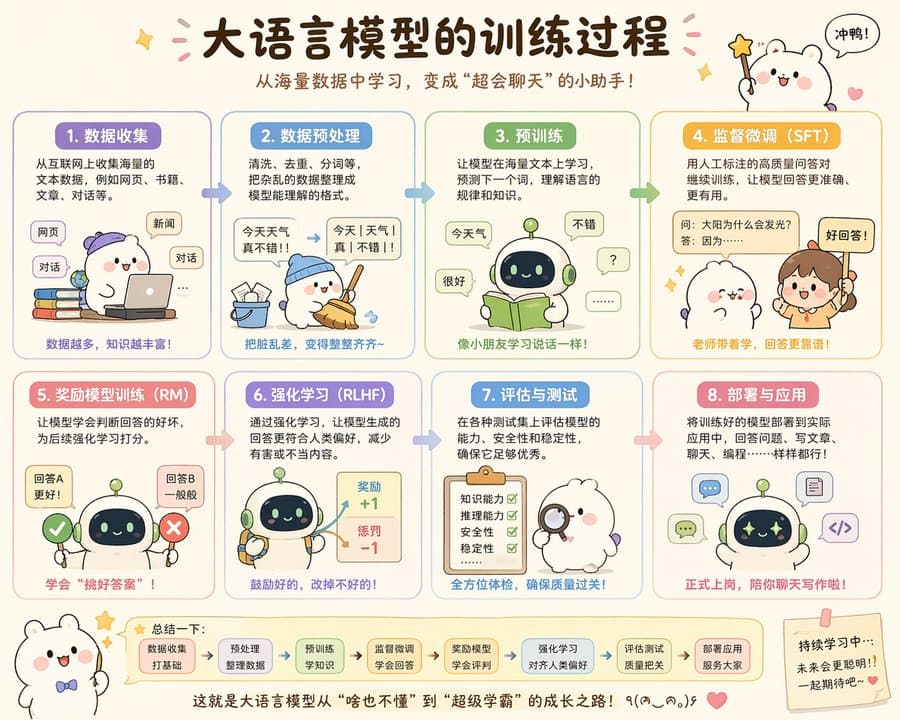 Cute Diagram of Large Model Training