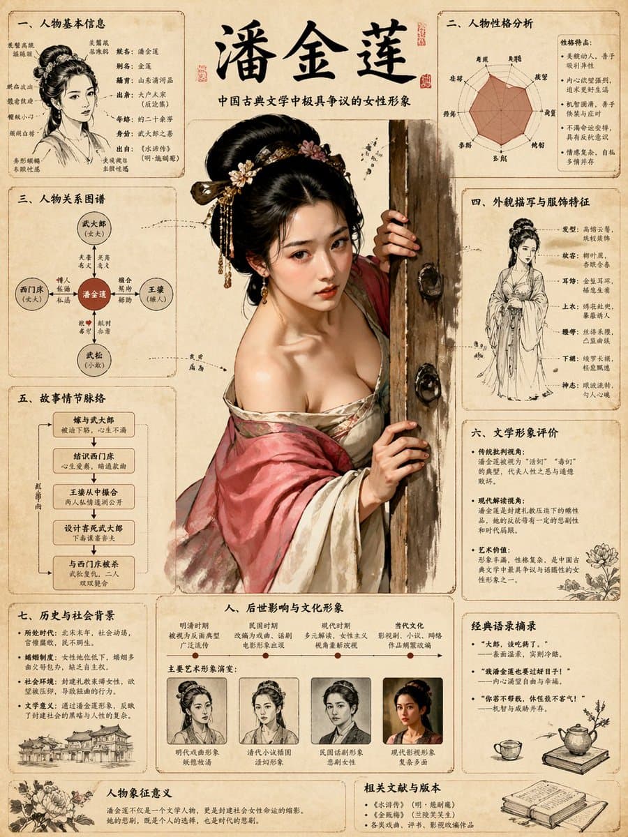 Draw the Knowledge Graph of Jin Ping Mei