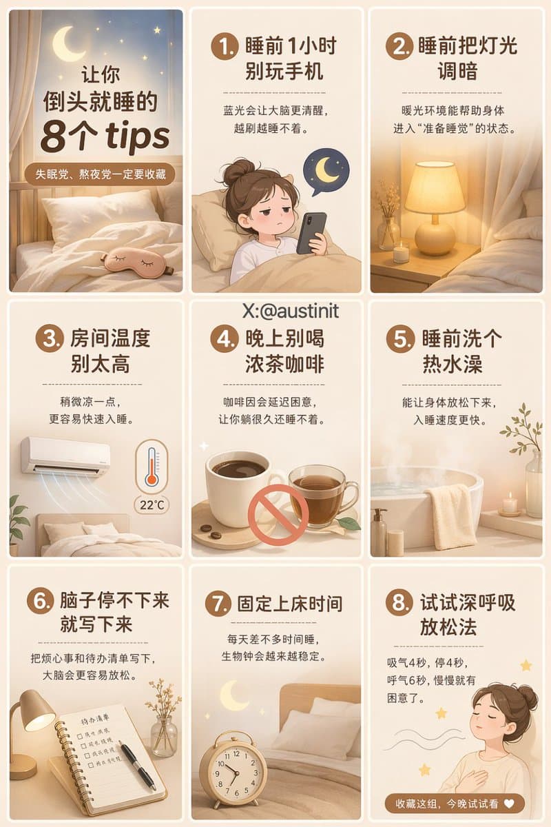 Healing Sleep Guide 9-Grid