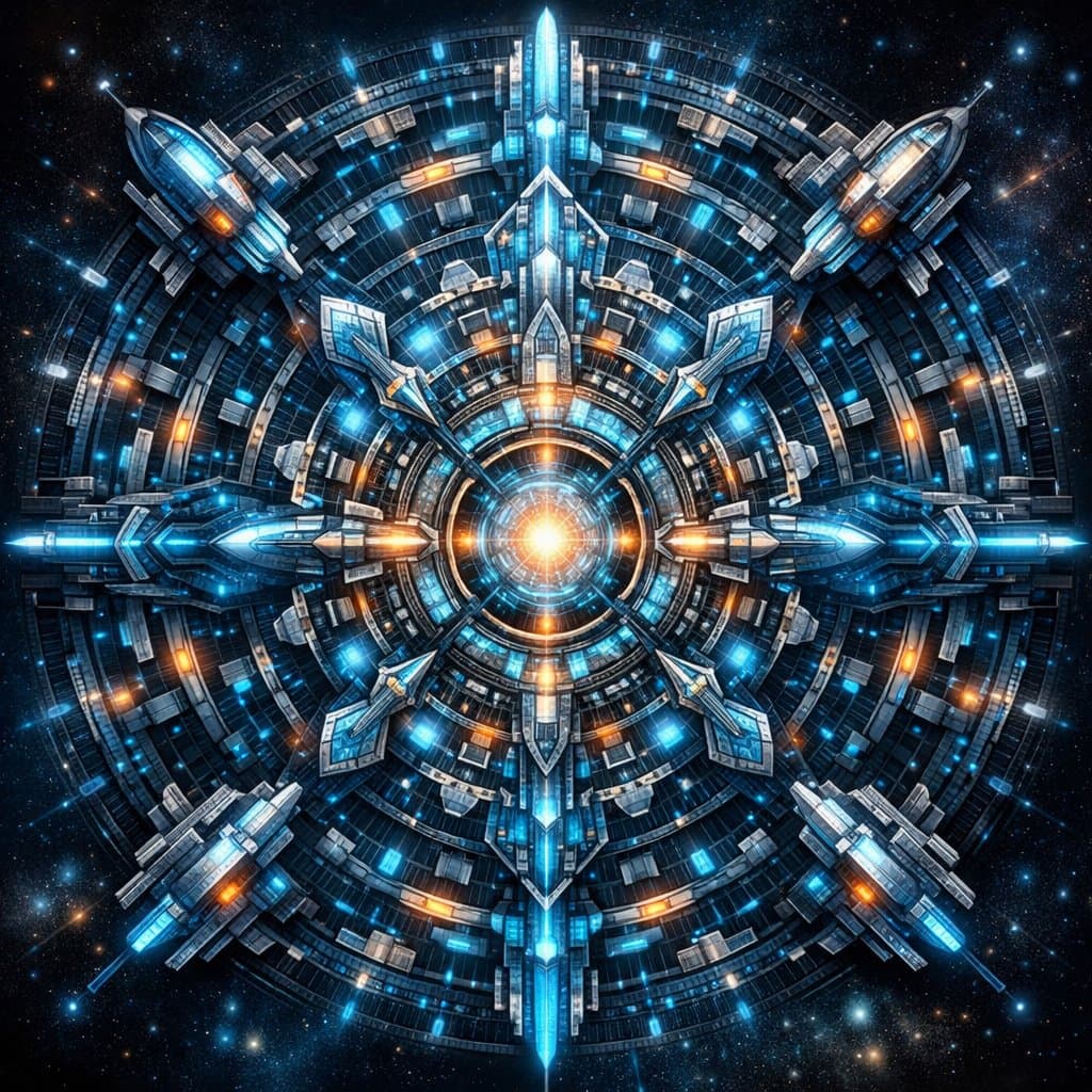 Cyberpunk Sci-Fi Mandala