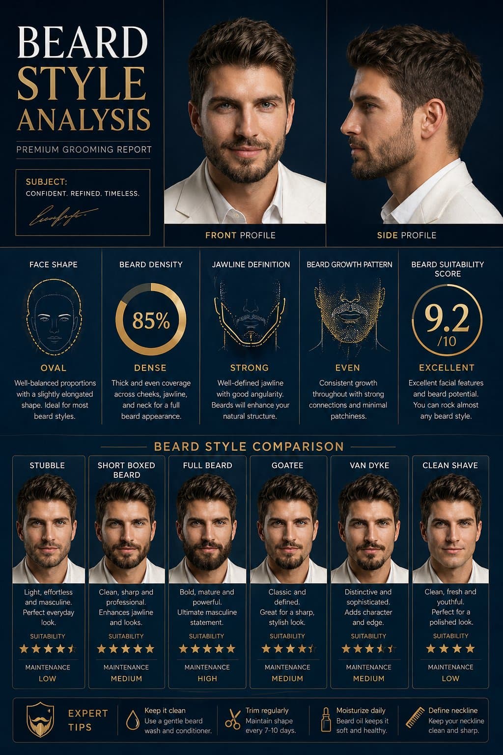 Beard Style Analysis Poster