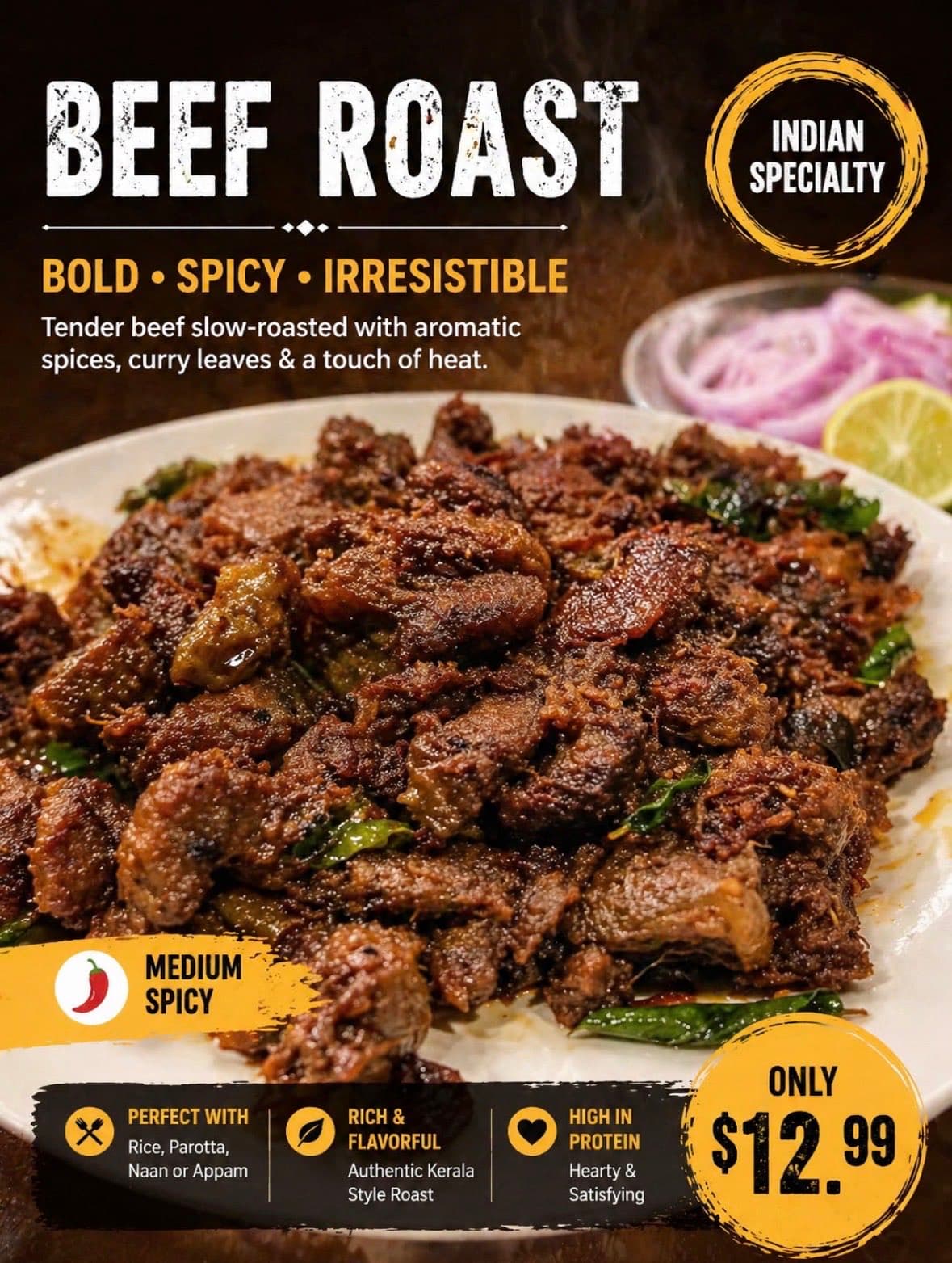 Indian Restaurant Menu Transformation Promotional Image