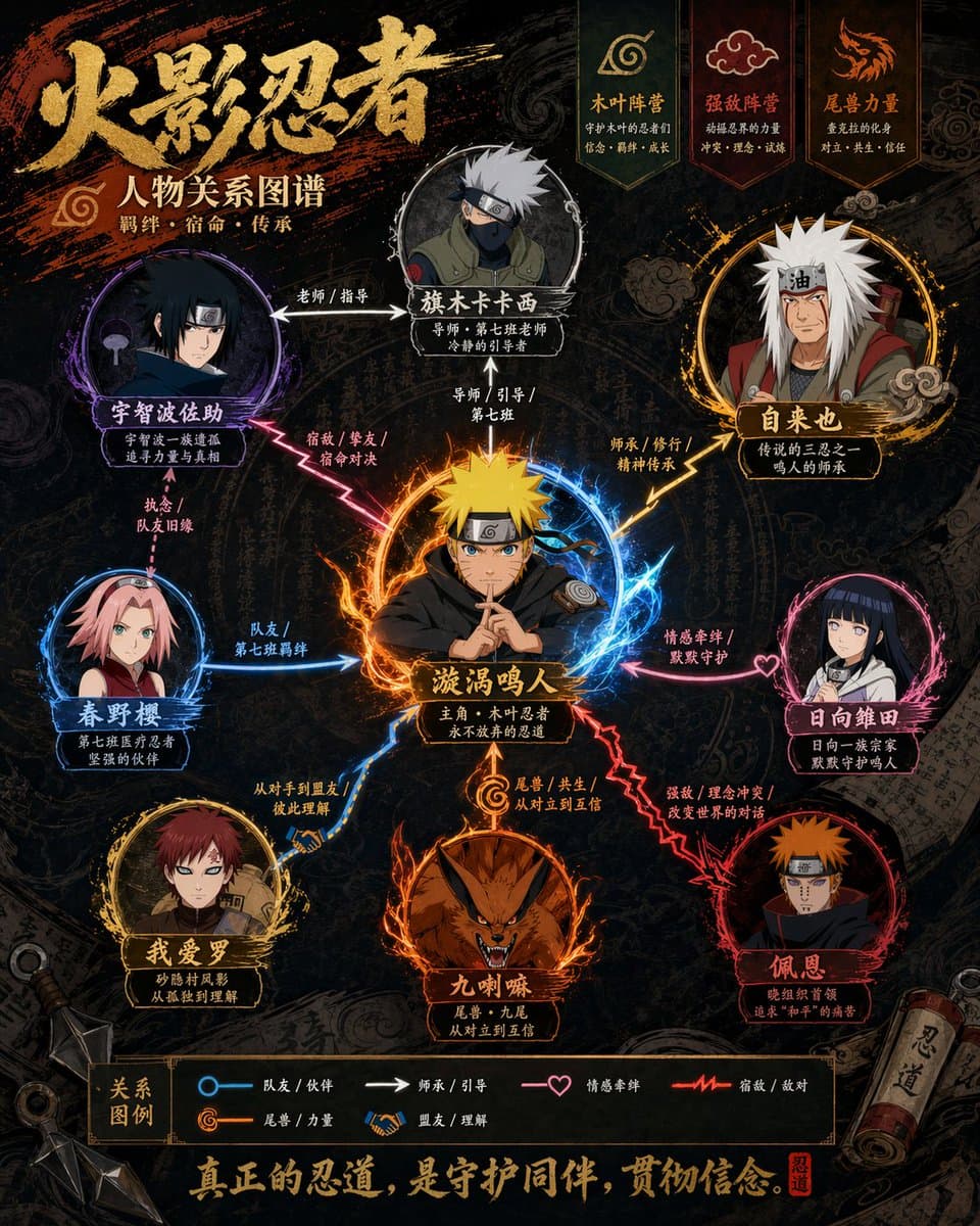 Character Relationship Infographic
