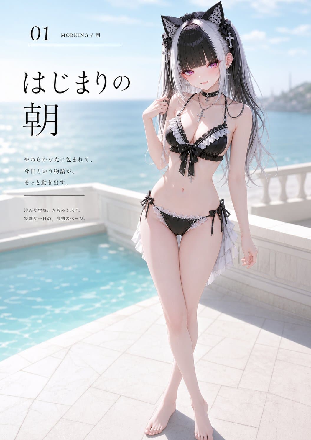 4-Page Swimsuit Photo Story Morning to Night