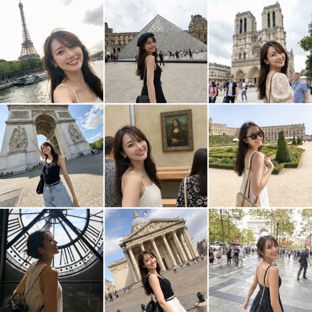 Paris travel vlog smartphone collage