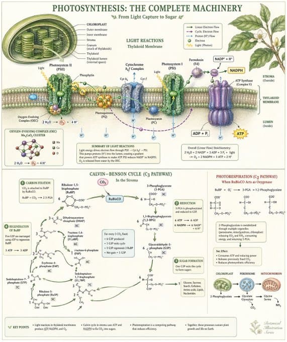 Photosynthesis Technical Diagram Illustration