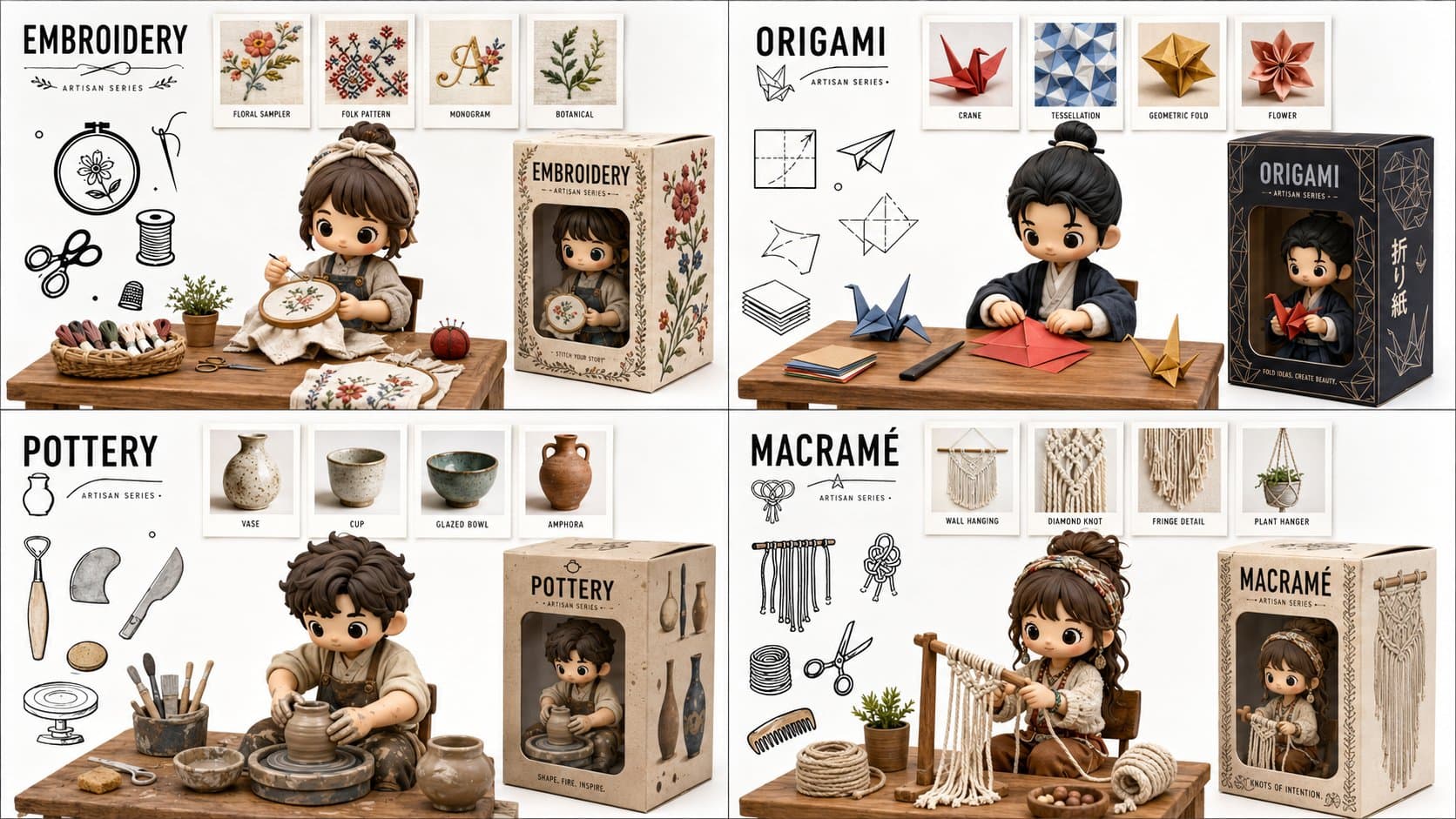 Hybrid UI 3D Toy Photography Art Styles