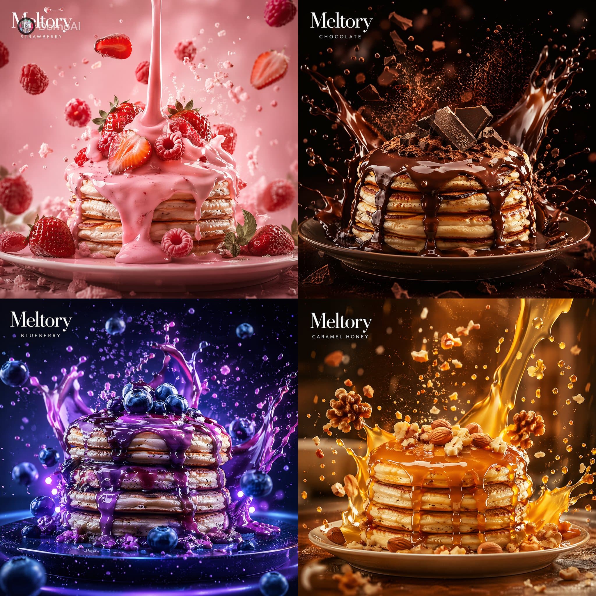 Sweet dessert fusion art in 4K