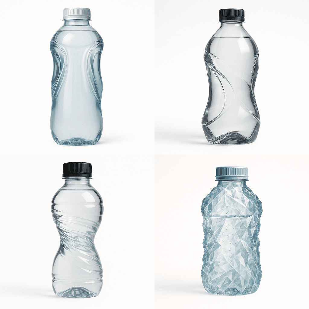 Transparent Water Bottle 3D Concept Render