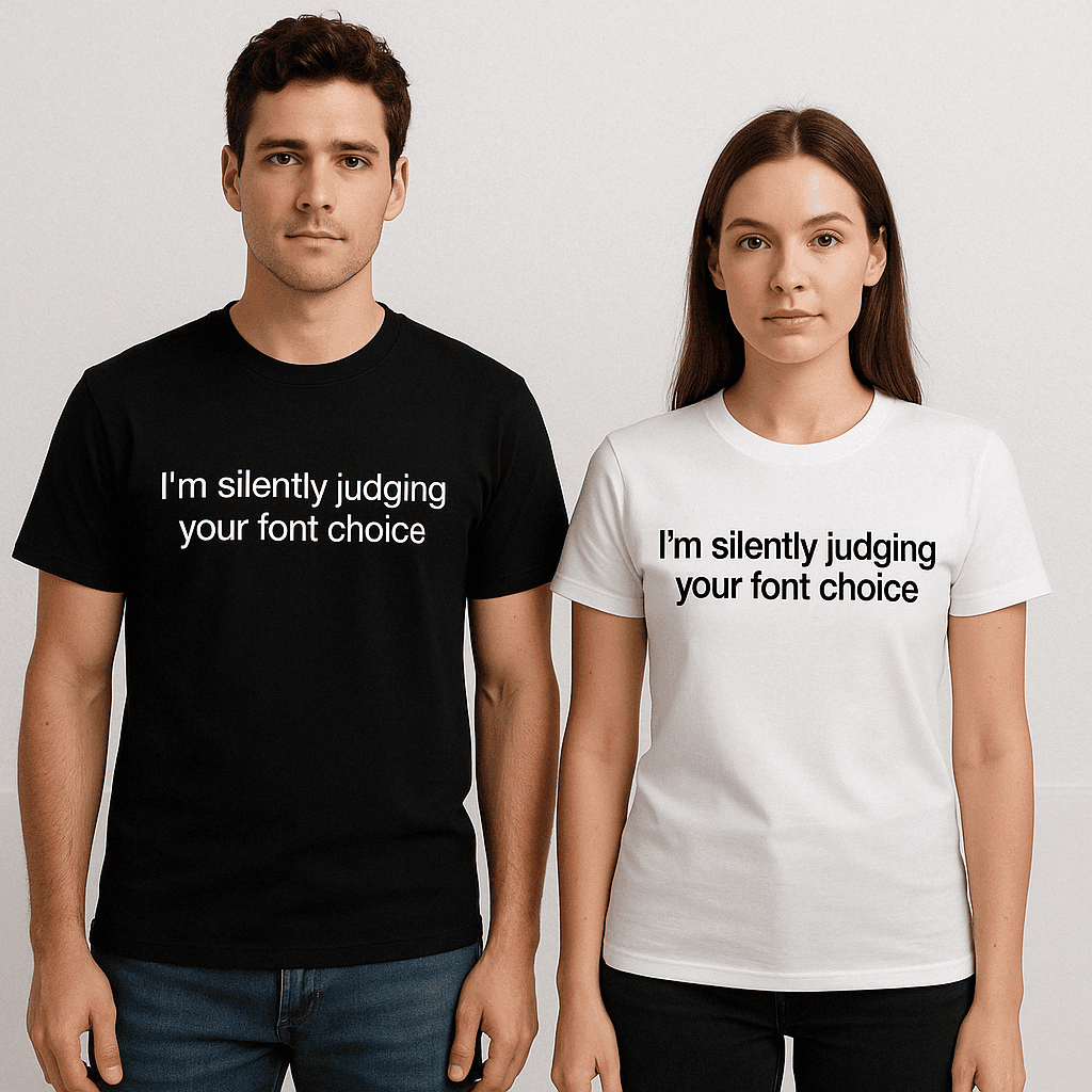 Silently Judging Typeface Tee