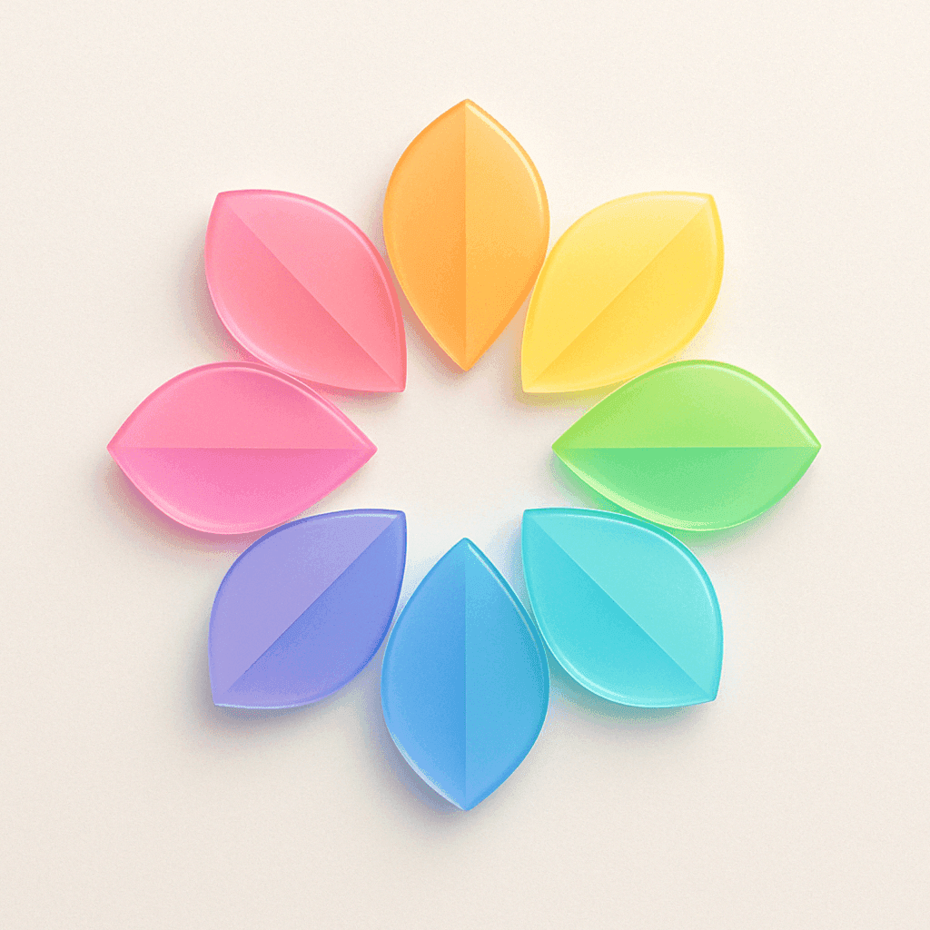 Pastel Glass Petal Color Wheel