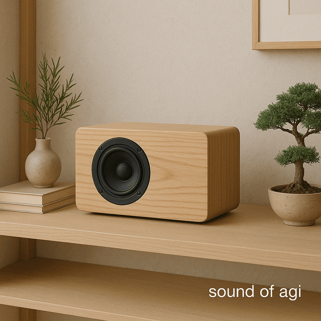 Bluetooth Speaker in Japanese Minimalist Interior