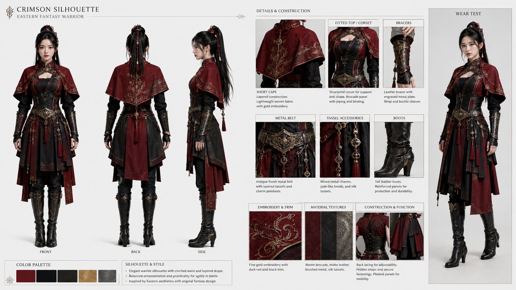 Fantasy Warrior Costume Design Blueprint