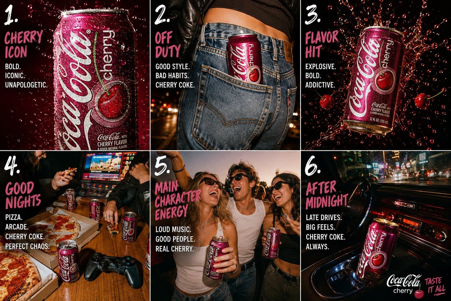 ultra-editorial coca-cola cherry culture campaign