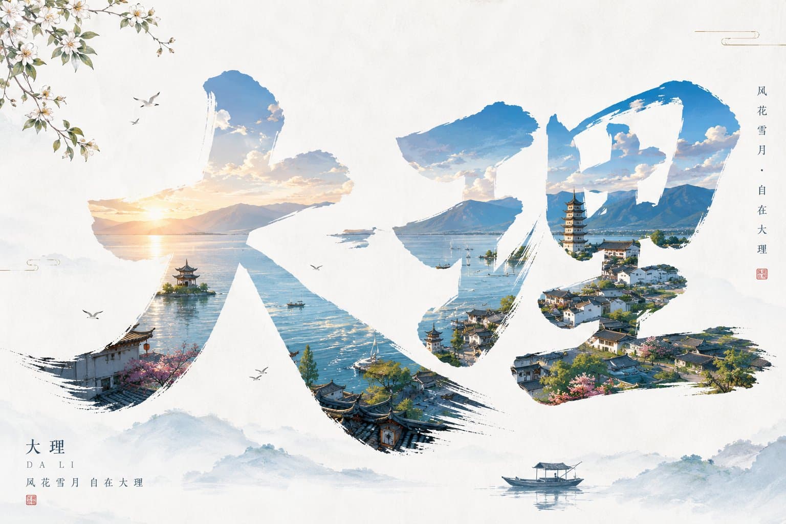 Dali City Visual Scroll Poster