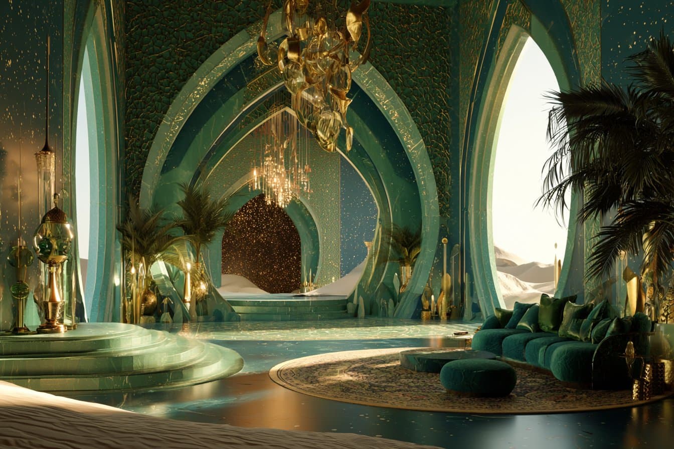 Cosmic Desert Oasis Dreamscape