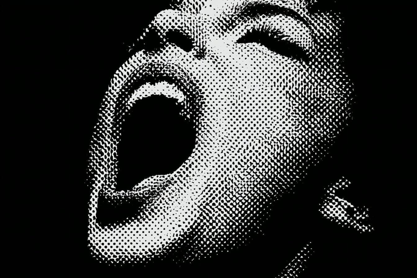 Halftone Horror High Contrast Dot Pattern