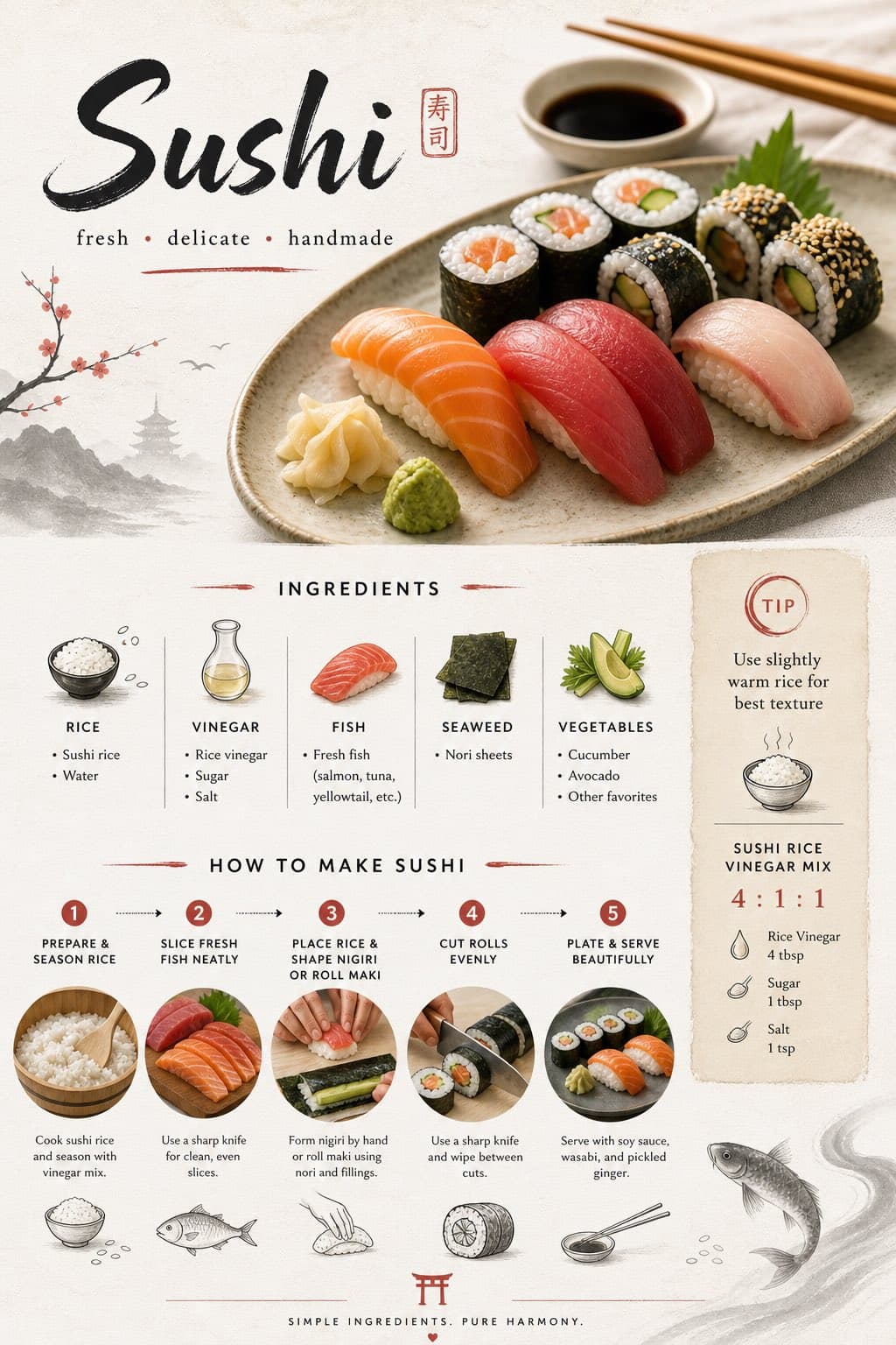 Sushi Classic Japanese Artisan Recipe