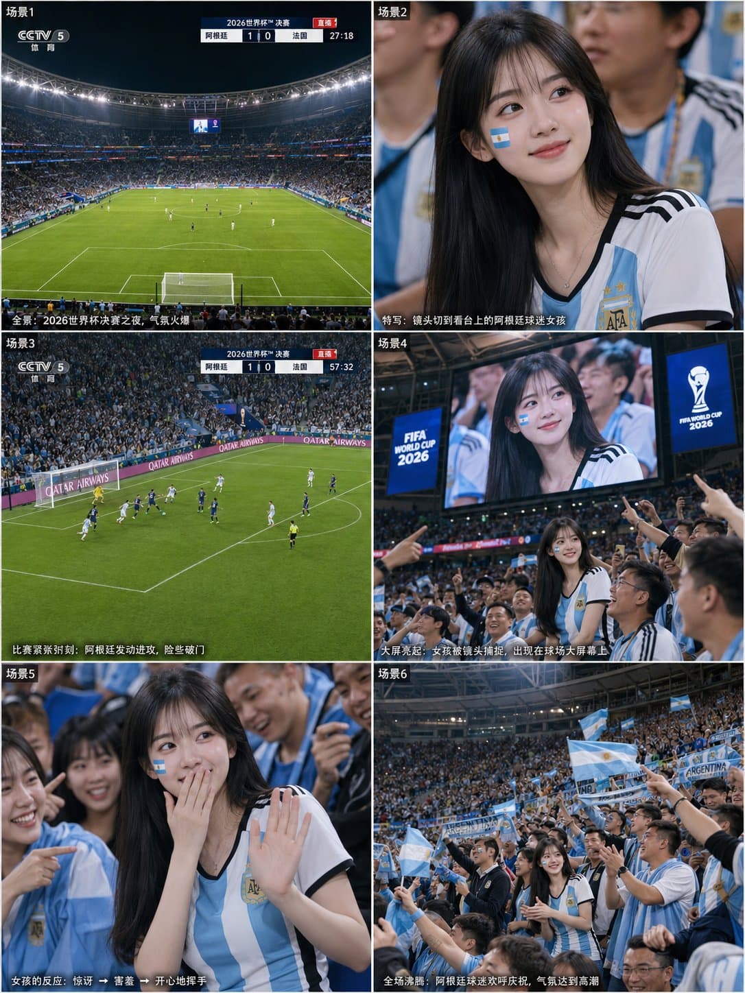 World Cup Fan Storyboard 6-Panel