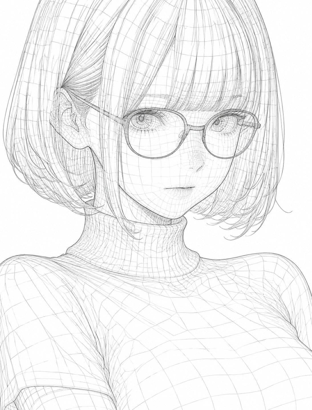 Wireframe Style AI Image Transformation