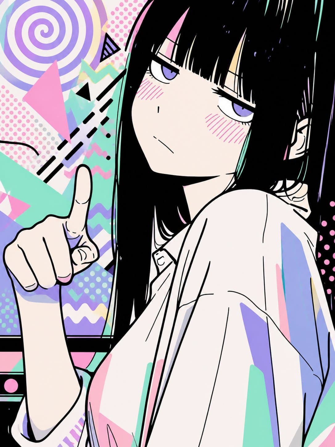 Modern Anime Pop Art Fusion Style