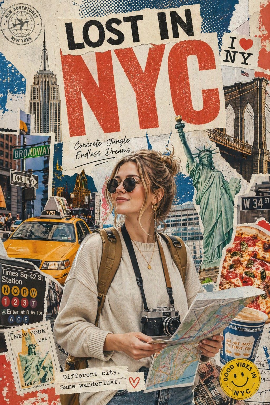 Editorial Travel Poster Graphic Collage