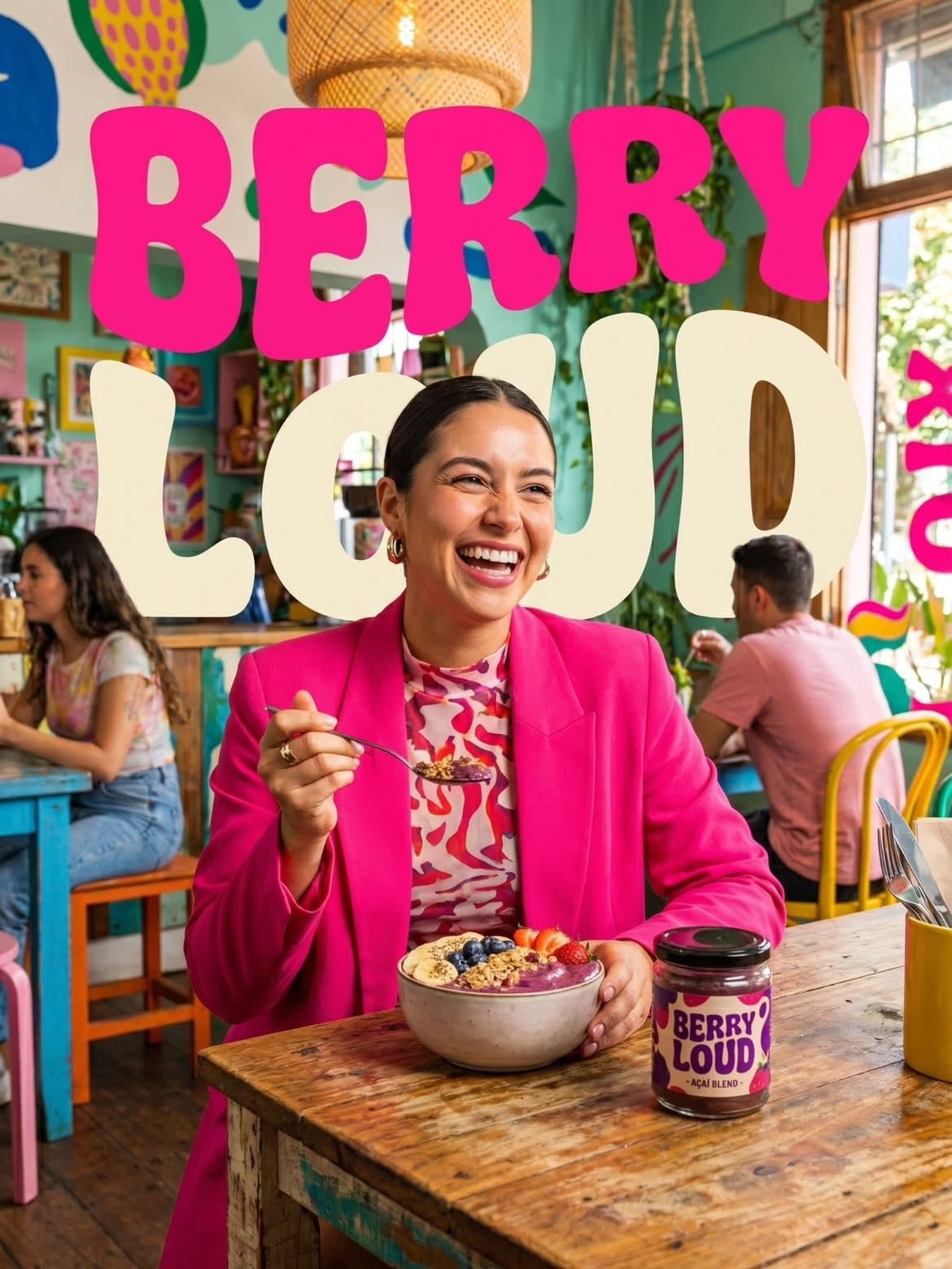 Vibrant Lifestyle Food Advertisement with Woman