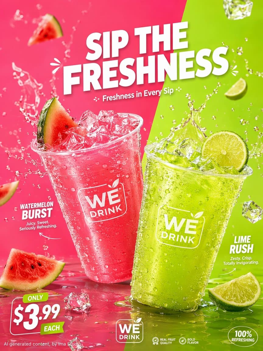 Premium Modern Beverage Promotional Poster