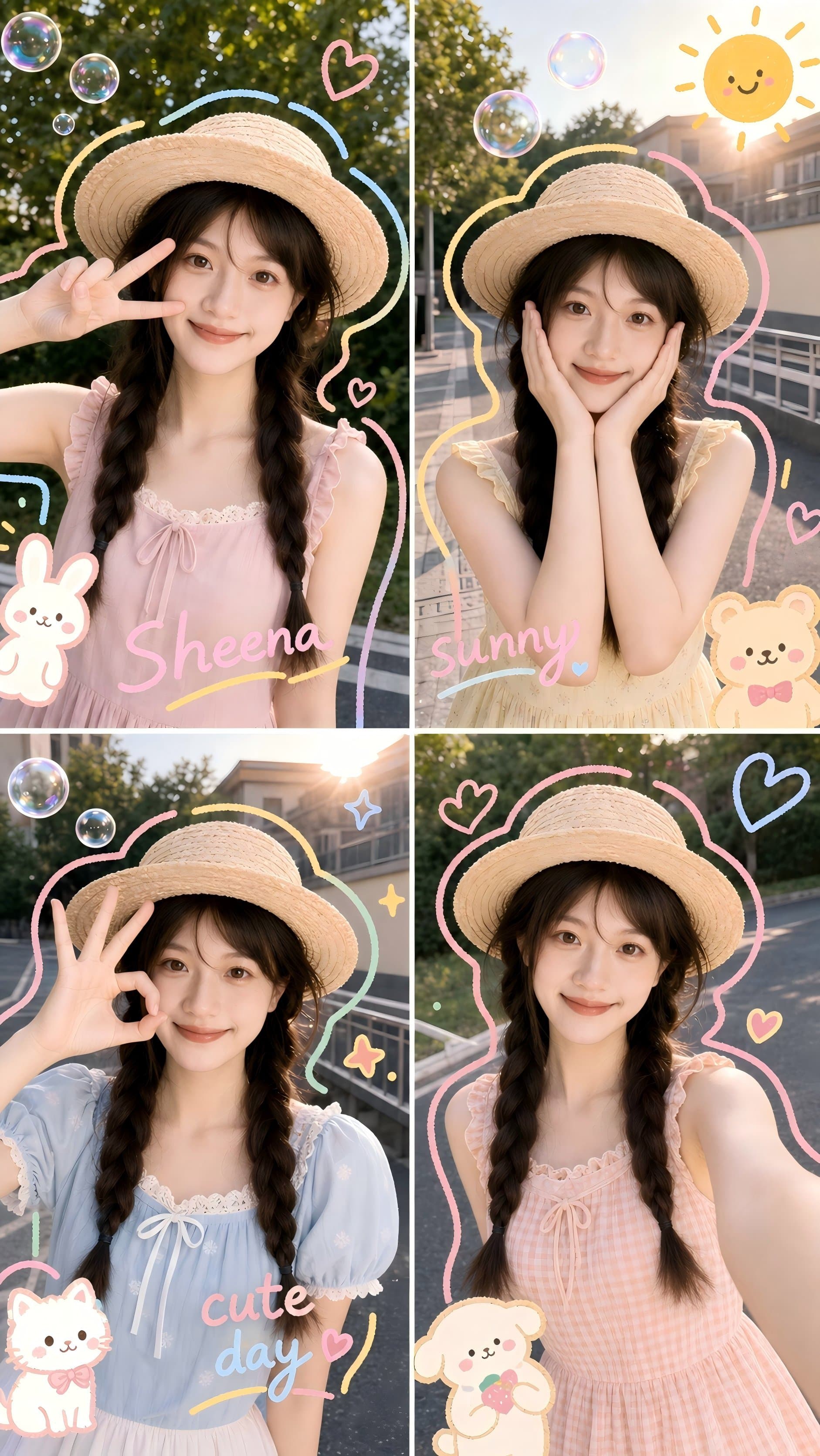 Sheena's Sunny Summer Selfie Collage