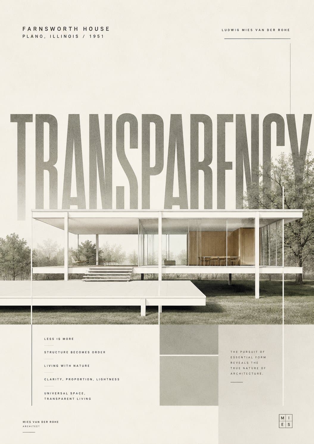 Minimalist Architectural Poster with Bold Typography