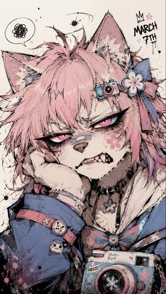 Grouchy Anthropomorphic Animal Character Style